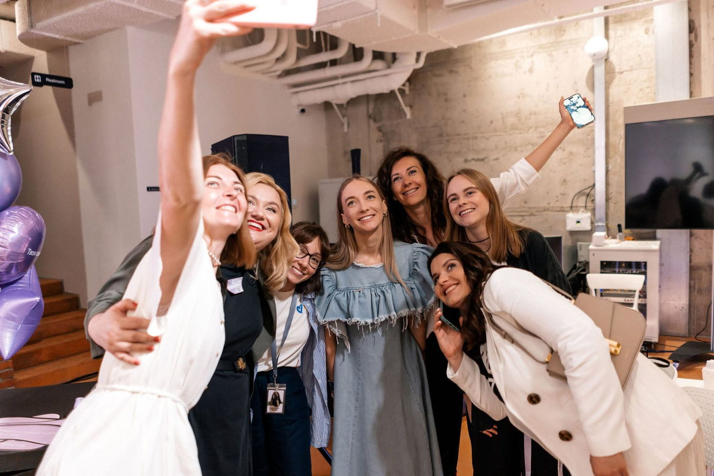 Community selfie moment