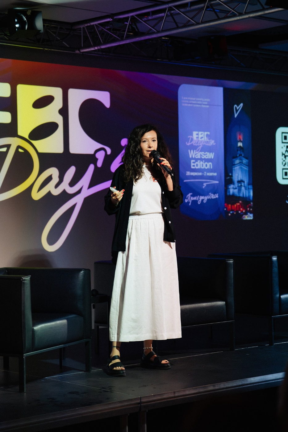 Panel on stage at EBC Day